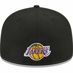 Los Angeles Lakers Pop Front 59FIFTY Fitted Hat - Black/Gold | New Era cheap