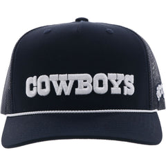 NFL Dallas Cowboys HOOey Wordmark Rope Trucker Adjustable Hat