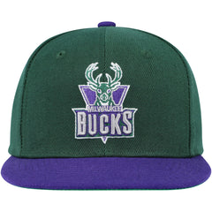 Milwaukee Bucks Youth Two-Tone Snapback Hat - Hunter Green/Purple | Mitchell & Ness sale
