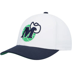 Dallas Mavericks Hardwood Classics Core 2-Tone 2.0 Pro Snapback Hat sale - White/Navy | Mitchell & Ness for sale