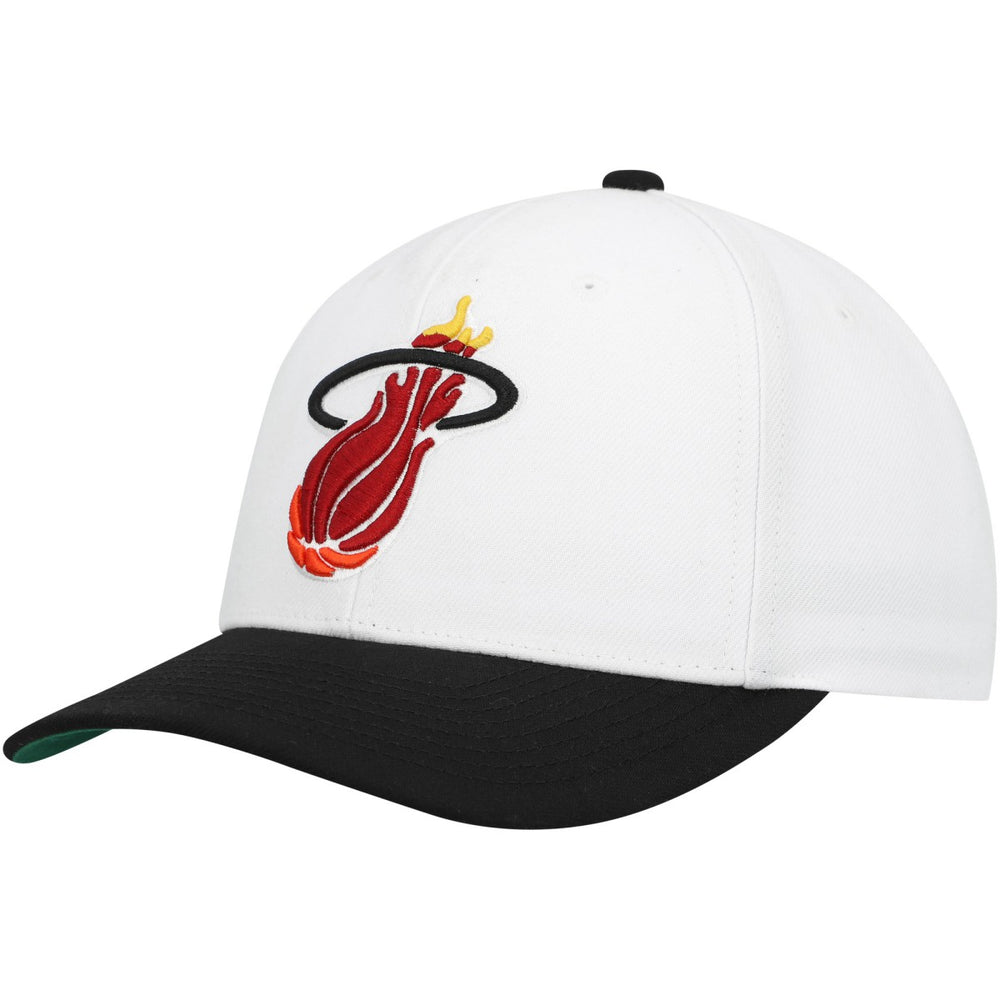 Miami Heat Hardwood Classics Core 2-Tone 2.0 Pro Snapback Hat - White/Black | Mitchell & Ness on sale