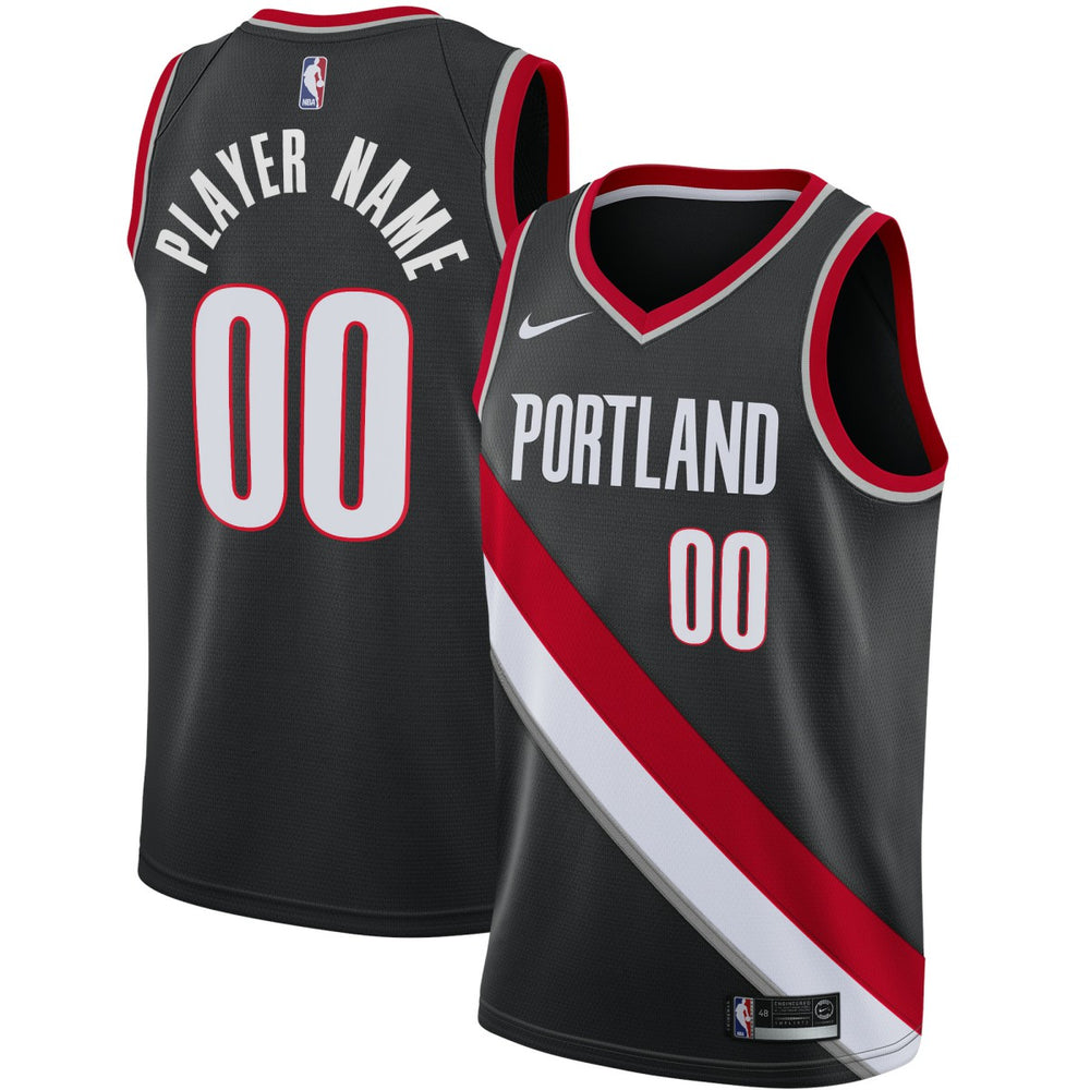Portland Trail Blazers Swingman Custom Jersey Black - Icon Edition | Nike sale