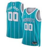 Charlotte Hornets Jordan Brand Unisex Swingman Custom Jersey Teal - Icon Edition discount