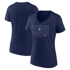 Memphis Grizzlies Women's Huddle V-Neck T-Shirt - Navy discount