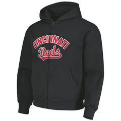 Cincinnati Reds PLEASURES Opening Day Full-Zip Hoodie - Black