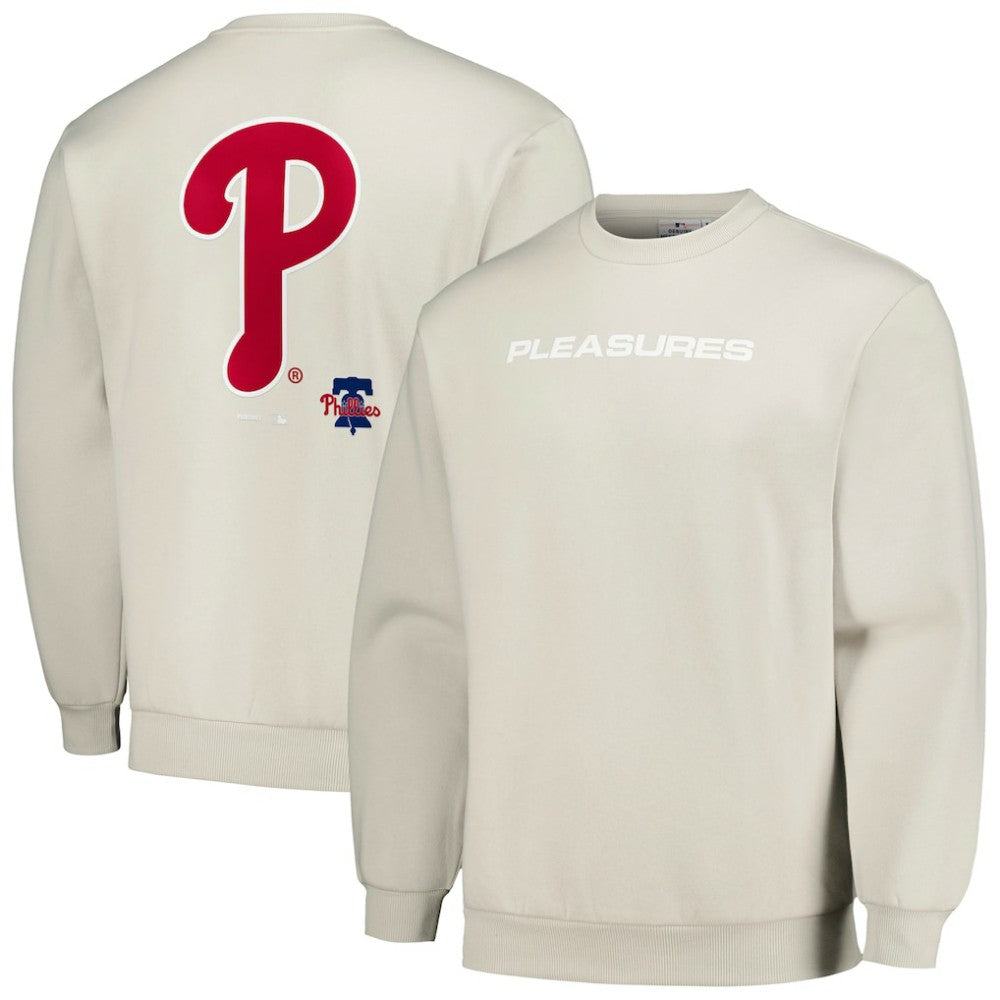 Philadelphia Phillies PLEASURES Ballpark Pullover Sweatshirt - Gray
