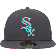Chicago White Sox Print Undervisor 59FIFTY Fitted Hat - Graphite | New Era