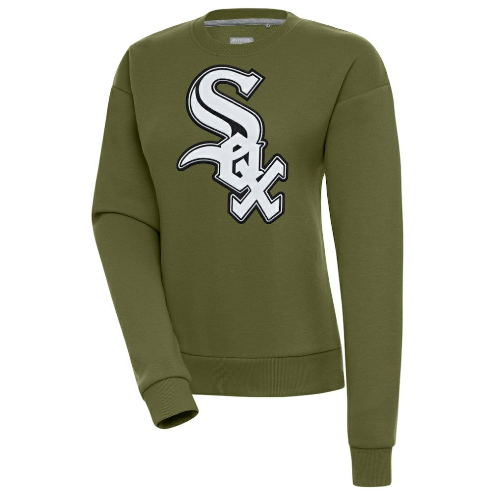 Chicago White Sox Antigua Women's Victory Pullover Sweatshirt - Olive