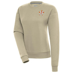 Houston Astros Antigua Women's Victory Pullover Sweatshirt - Khaki