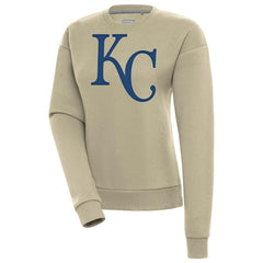 Kansas City Royals Antigua Women's Victory Pullover Sweatshirt - Khaki