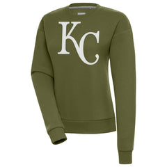 Kansas City Royals Antigua Women's Victory Pullover Sweatshirt - Olive