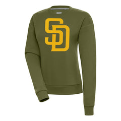San Diego Padres Antigua Women's Victory Pullover Sweatshirt - Olive