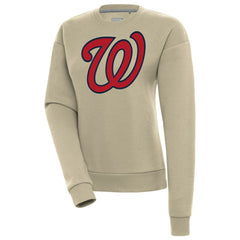 Washington Nationals Antigua Women's Victory Pullover Sweatshirt - Khaki