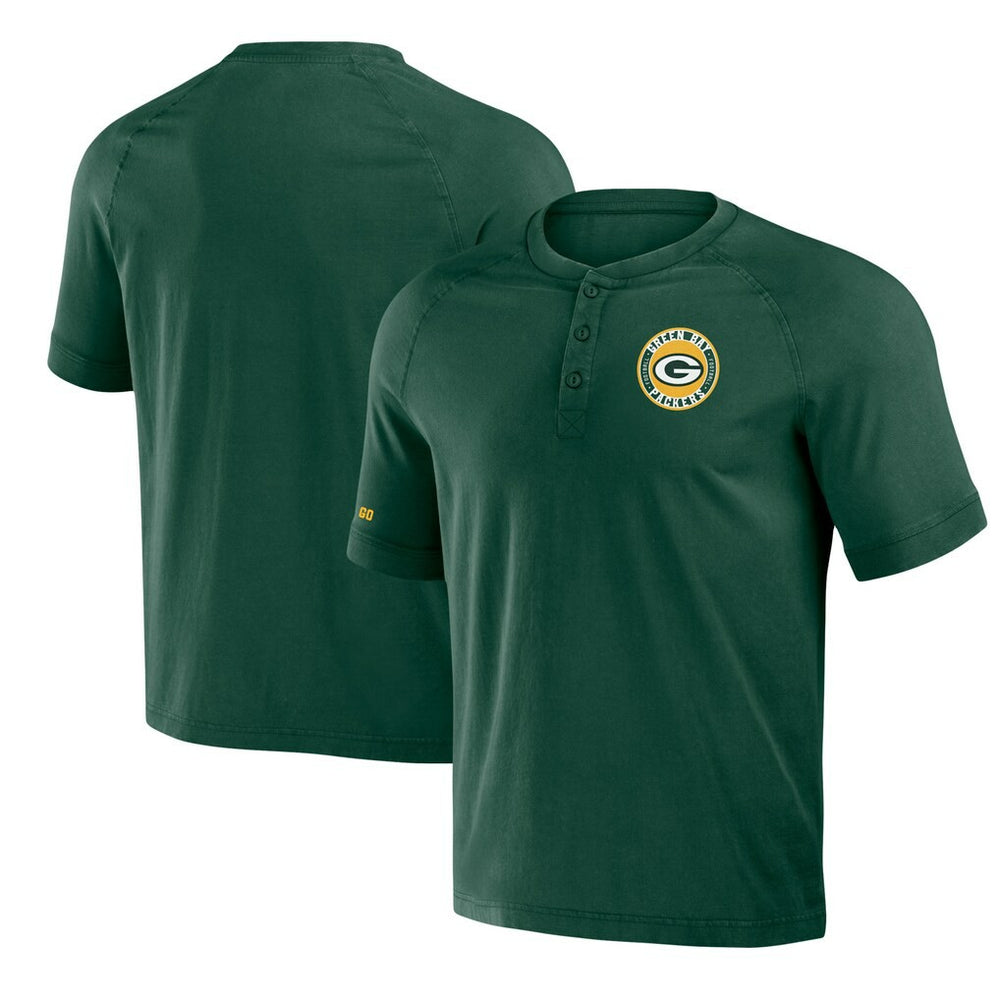 NFL Green Bay Packers NFL x Darius Rucker Collection Washed Raglan Henley T-Shirt