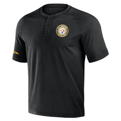NFL Pittsburgh Steelers NFL x Darius Rucker Collection Washed Raglan Henley T-Shirt