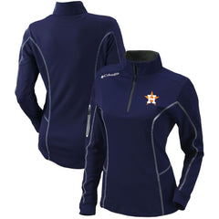 Houston Astros Women's Omni-Wick Shotgun Quarter-Zip Pullover Top - Navy | Columbia