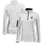 New York Mets Women's Omni-Wick Shotgun Quarter-Zip Pullover Top - White | Columbia