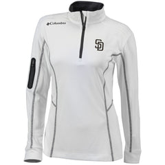 San Diego Padres Women's Omni-Wick Shotgun Quarter-Zip Pullover Top - White | Columbia