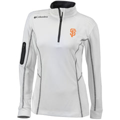 San Francisco Giants Women's Omni-Wick Shotgun Quarter-Zip Pullover Top - White | Columbia