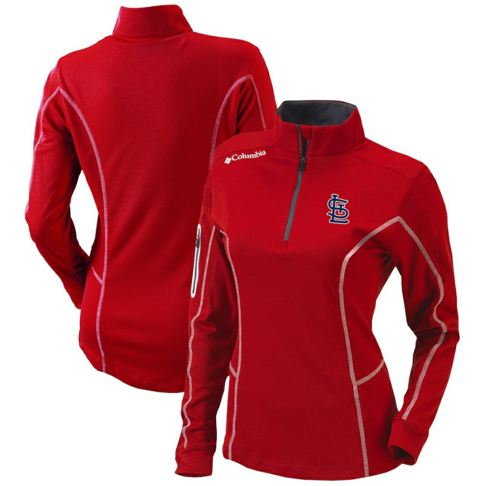 St. Louis Cardinals Women's Omni-Wick Shotgun Quarter-Zip Pullover Top - Red | Columbia