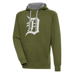 Detroit Tigers Antigua Victory Pullover Hoodie - Olive