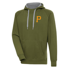 Pittsburgh Pirates Antigua Victory Pullover Hoodie - Olive