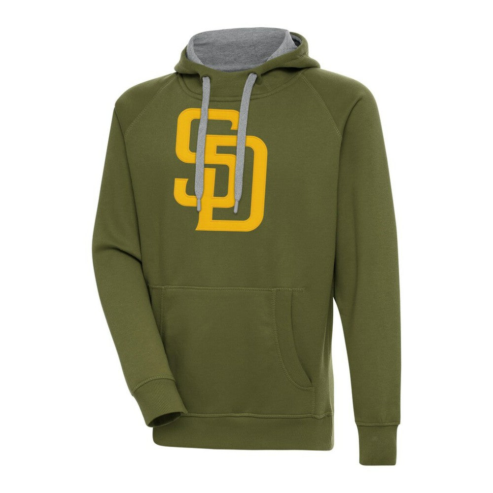 San Diego Padres Antigua Victory Pullover Hoodie - Olive