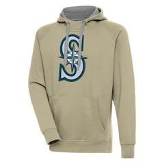 Seattle Mariners Antigua Victory Pullover Hoodie - Khaki