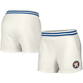 Houston Astros Lusso Women's Maeg Tri-Blend Pocket Shorts - White