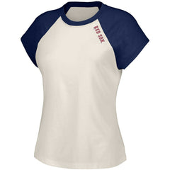 Boston Red Sox Lusso Women's Nikki Raglan T-Shirt - White