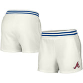 Atlanta Braves Lusso Women's Maeg Tri-Blend Pocket Shorts - White