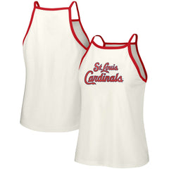 St. Louis Cardinals Lusso Women's Nadine Halter Tank Top - White