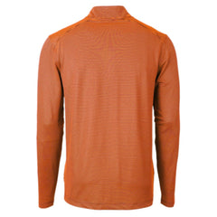 Detroit Tigers Cutter & Buck Virtue Eco Pique Micro Stripe Recycled Quarter-Zip Pullover Top - Orange/Navy