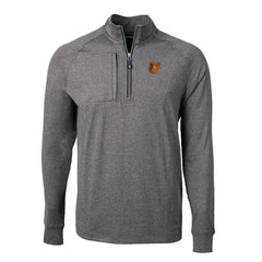 Baltimore Orioles Cutter & Buck Adapt Eco Knit Stretch Recycled Quarter-Zip Pullover Top - Heather Black