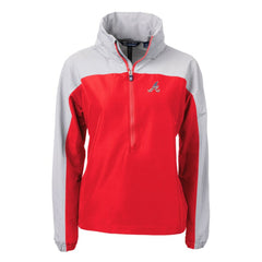 Atlanta Braves Cutter & Buck Women's Charter Eco Recycled Anorak Jacket - Red/Gray