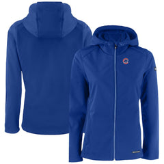Chicago Cubs Cutter & Buck Women's Evoke Eco Softshell Recycled Full-Zip Jacket - Royal