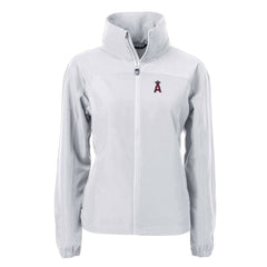Los Angeles Angels Cutter & Buck Women's Charter Eco Recycled Full-Zip Jacket - Gray