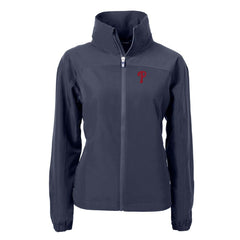 Philadelphia Phillies Cutter & Buck Women's Charter Eco Recycled Full-Zip Jacket - Navy