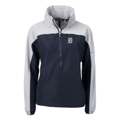 Detroit Tigers Cutter & Buck Women's Charter Eco Recycled Half-Zip Anorak Jacket - Navy
