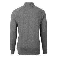 Cincinnati Reds Cutter & Buck Big & Tall Adapt Eco Knit Stretch Recycled Quarter-Zip Pullover Top - Heather Black