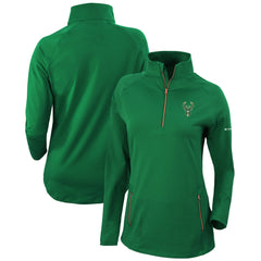 Milwaukee Bucks Women's Omni-Wick Outward Nine Quarter-Zip Pullover Top - Forest Green | Columbia online