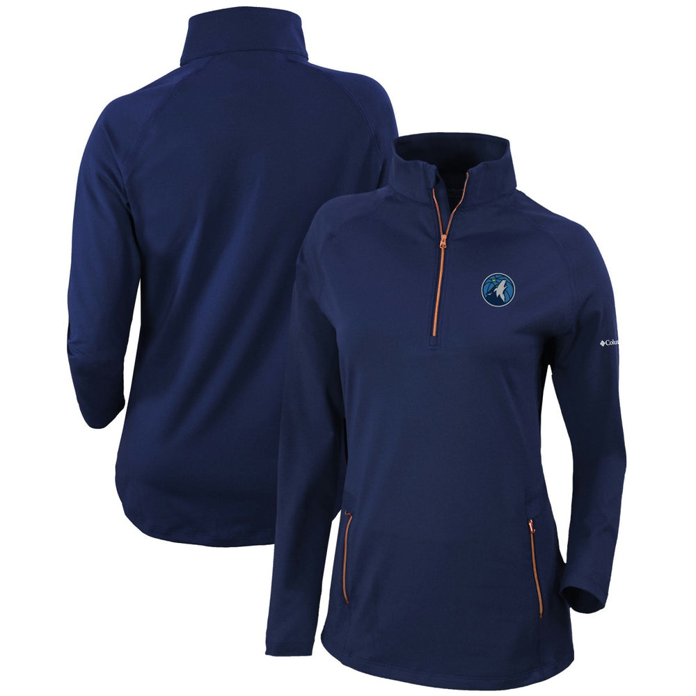 Minnesota Timberwolves Women's Omni-Wick Outward Nine Quarter-Zip Pullover Top - Navy | Columbia shop