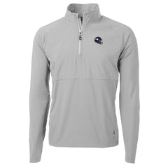 NFL Minnesota Vikings Cutter & Buck Helmet Adapt Eco Knit Hybrid Recycled Quarter-Zip Pullover Top