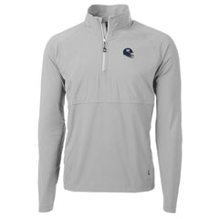 NFL New York Giants Cutter & Buck Helmet Adapt Eco Knit Hybrid Recycled Quarter-Zip Pullover Top