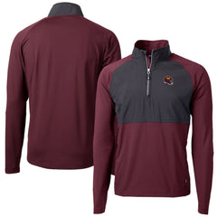 NFL Washington Commanders Cutter & Buck Helmet Adapt Eco Knit Hybrid Recycled Quarter-Zip Pullover Top