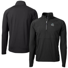 NFL Carolina Panthers Cutter & Buck Helmet Adapt Eco Knit Hybrid Recycled Quarter-Zip Pullover Top