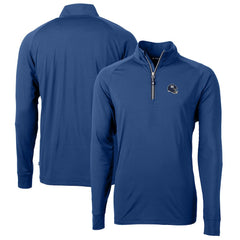 NFL New York Giants Cutter & Buck Helmet Adapt Eco Knit Stretch Recycled Quarter-Zip Pullover Top