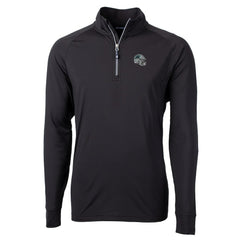 NFL Carolina Panthers Cutter & Buck Helmet Adapt Eco Knit Stretch Recycled Quarter-Zip Pullover Top