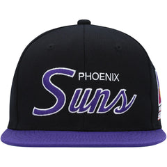 Phoenix Suns Hardwood Classics MVP Team Script 2.0 Snapback Hat - Black | Mitchell & Ness cheap