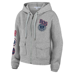 Boston Red Sox WEAR by Erin Andrews Women's Full-Zip Hoodie - Gray